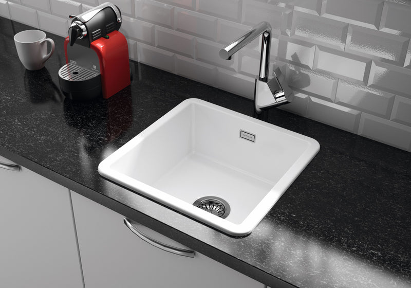 Sanindusa Valet Square Single Bowl Ceramic Sink