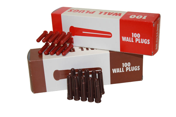 Brown Wall Plugs / Rawl Plug 7mm (1000)