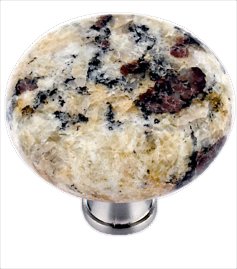 Granite knob Satin nickel Diameter 46mm