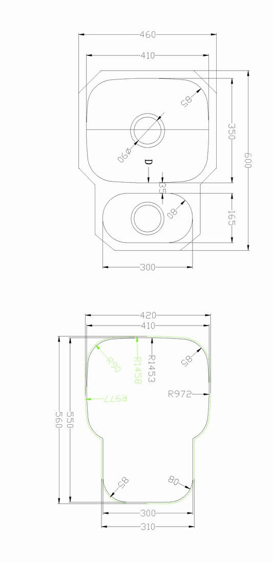 Futura Undermount 1 ½ Bowl