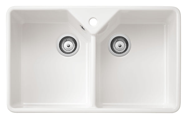 Sanindusa Farmhouse Double Bowl Sink