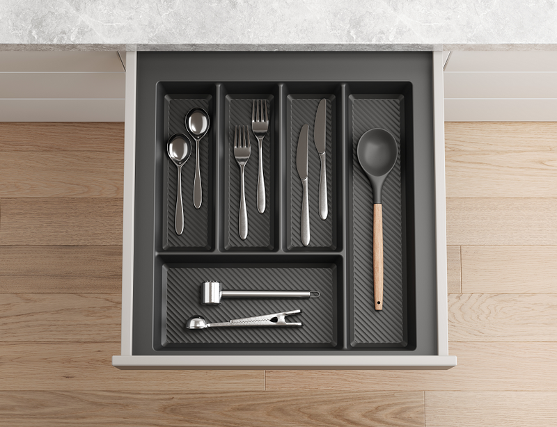 Premier Dark Grey Cutlery Tray