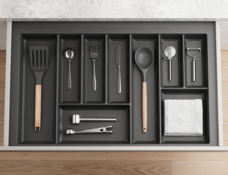 Premier Dark Grey Cutlery Tray