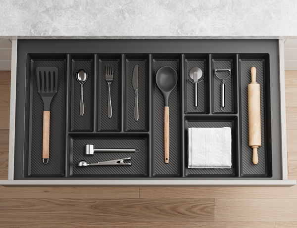 Premier Dark Grey Cutlery Tray