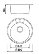 Round Sink  with Tap Hole