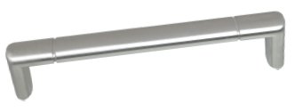 D handle, oval hollow steel tube Brushed nickel